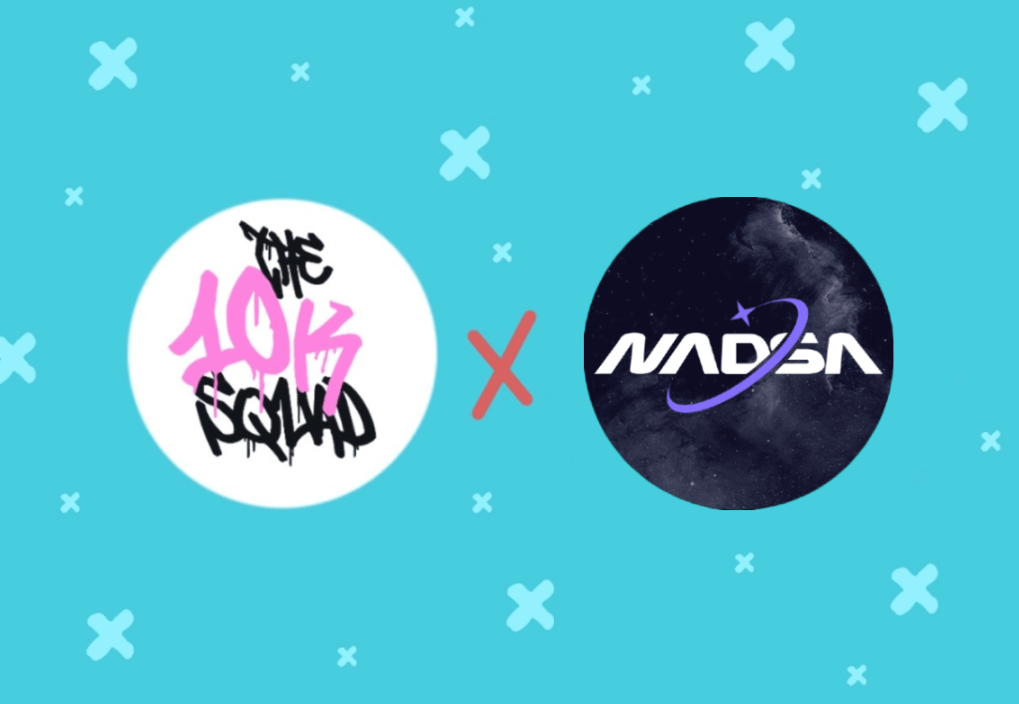 G10K!
The 10k Squad x NADSA collab!
We are giving out 10 Nadsa codes to 10 lucky winners!

⭐️TO DO:
- Follow <a href="/0xNADSA/">NADSA</a> and <a href="/the10kSquad/">The 10k Squad</a>
- Like and repost this post
- Tag 3 friends in the comments

Winners will be selected in 48 hours.
Good luck to all and join the 10k Squad