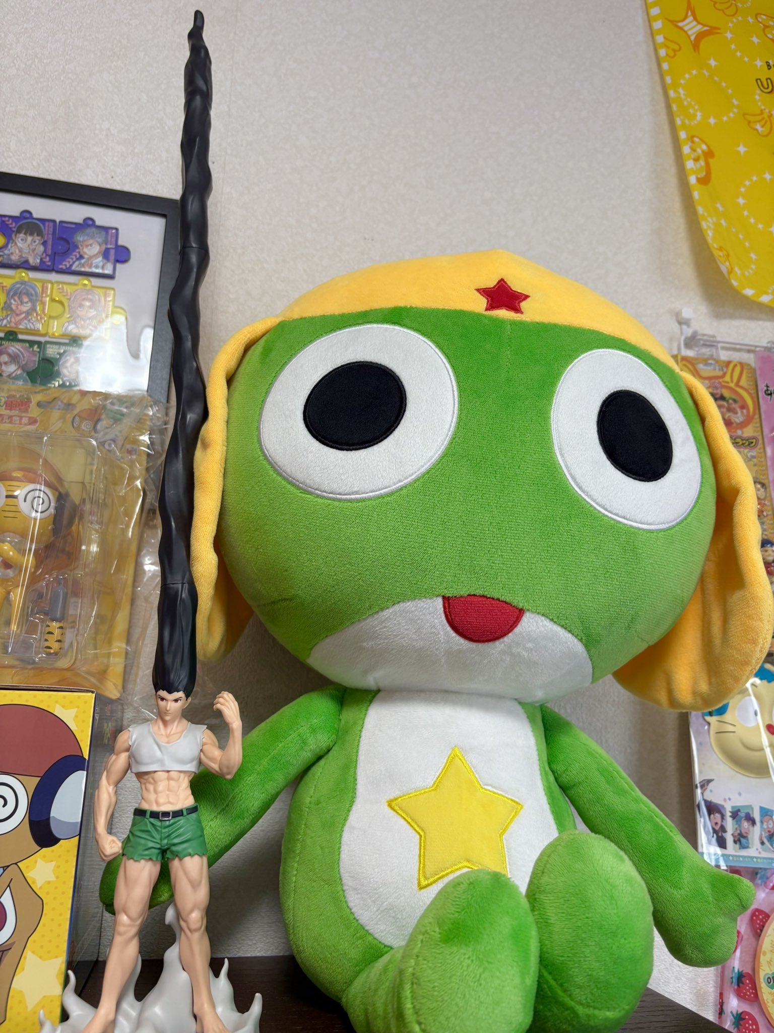 n*様 特大フィギュア　ケロロ軍曹　台座なし　ジャンク品 ケロロ軍曹 日向夏美 フィギュア 台座無し - メルカリ