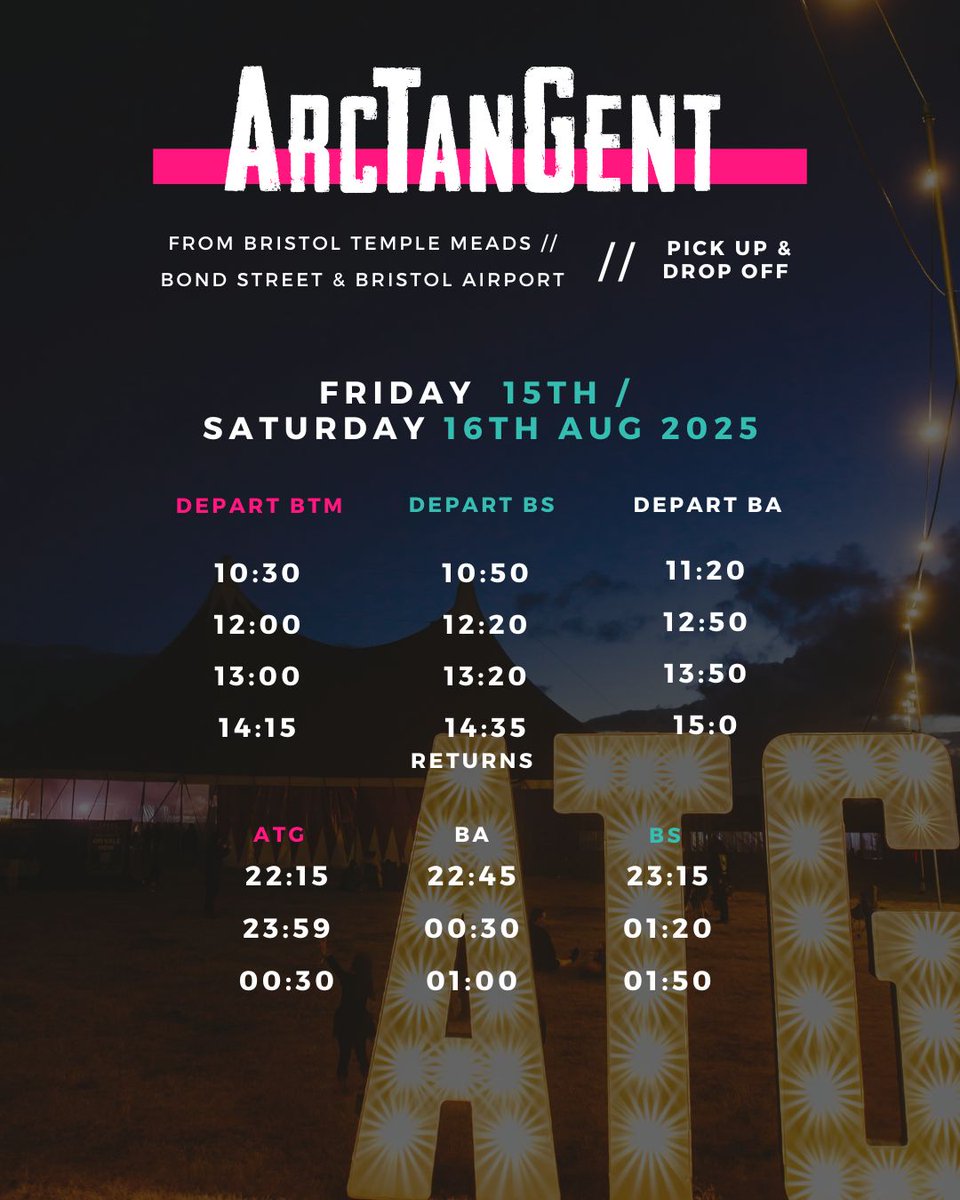 With just 4.5 weeks to go until we go again at Fernhill Farm, it's time to think about booking those coaches with Tuned In Travel.

Book here! tunedintravel.com/events/arctang…