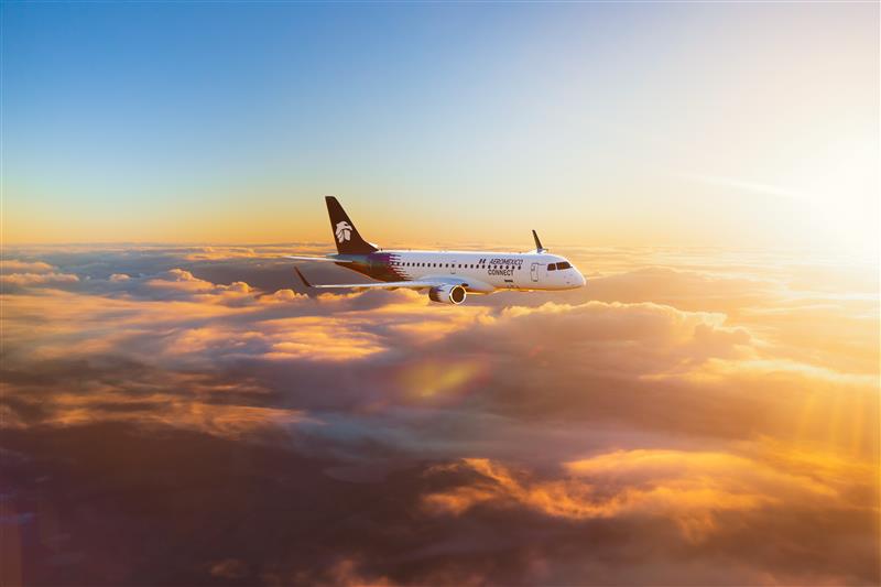 embraer's tweet image. NOTÍCIA | @viasat fornecerá conectividade de internet avançada via satélite para a frota Embraer E190 da @Aeromexico. Leia notícia completa: embraer.com/br/pt/noticias…