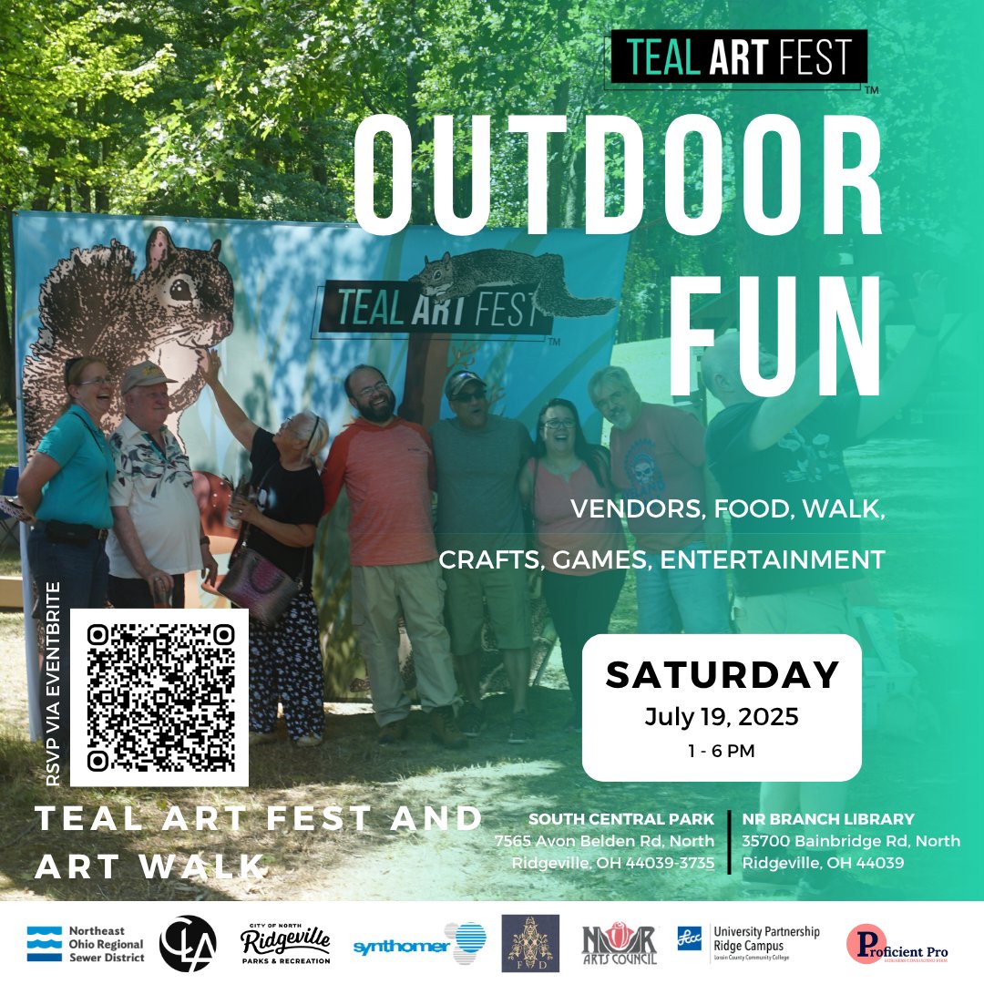 ONE WEEK OUT! #TEALArtFest is almost here! RSVP now for free spots in the Art Walk and grab your limited-edition shirt: shorturl.at/UfFhN