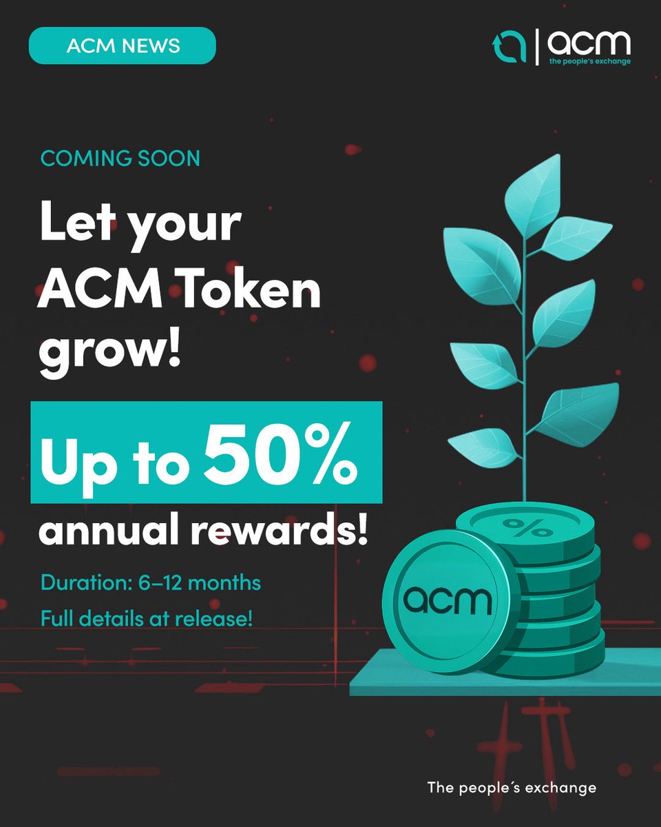acm_finance_'s tweet photo. π Coming soon: Stake your ACM Token and earn up to 50% p.a.!
Let your tokens grow passively π±
#crypto #rewardspool #ACMToken #DeFi #passiveIncome https://t.co/BLDRE9o9fi
