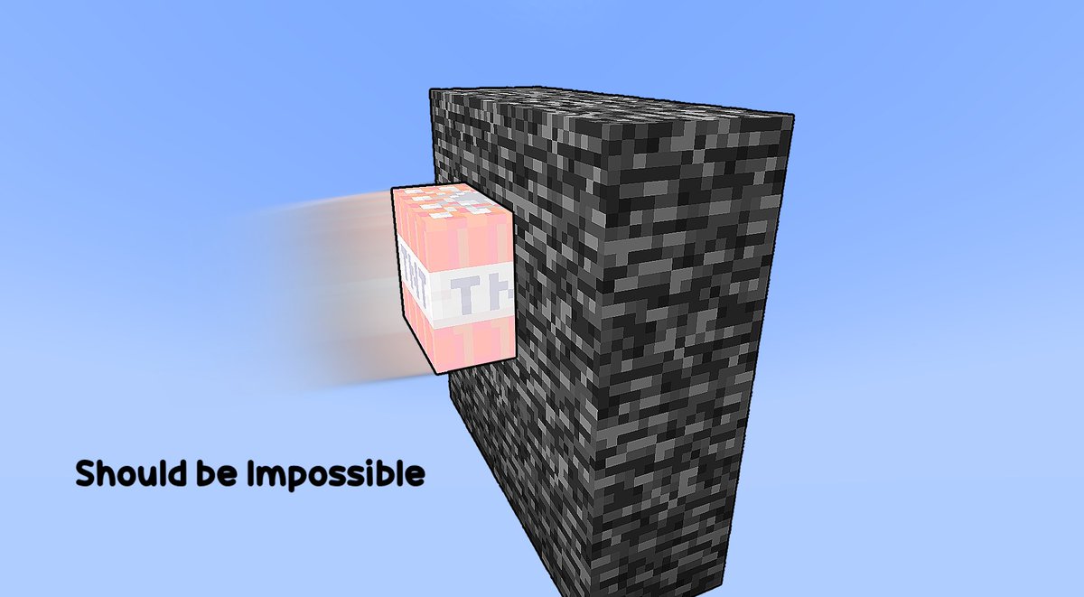 0.0002% of Minecraft TNT can go through walls… 
(New video on my YouTube)