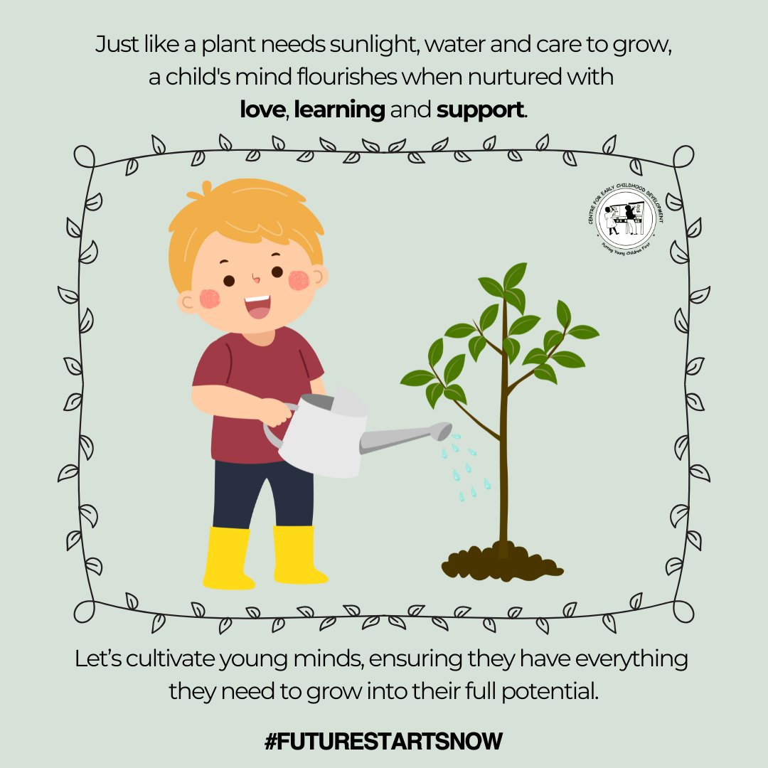 Centre for ECD (@cecd_online) on Twitter photo Let us come together to support children’s growth with love, safety, play, nourishment and learning opportunities!
#FutureStartsNow #CECD #ECD Let us come together to support children’s growth with love, safety, play, nourishment and learning opportunities!
#FutureStartsNow #CECD #ECD