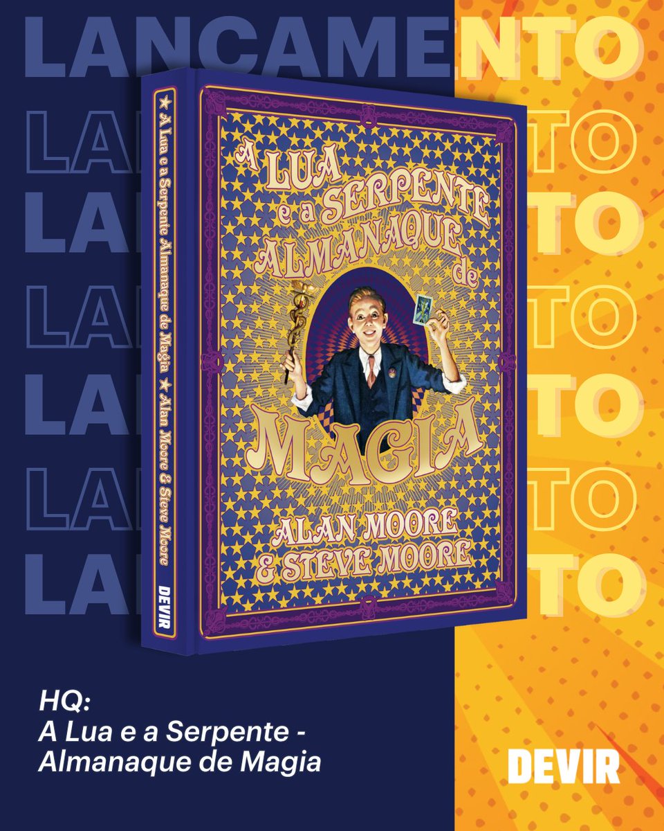 ✨A Lua e a Serpente – Almanaque de Magia, de Alan Moore e Steve Moore, já está disponível nas principais lojas e livrarias do país.

352 páginas de feitiçaria, arte e delírios encantados com pôster e templo para montar incluídos.

Garanta já o seu exemplar! 
#AlanMoore #Devir