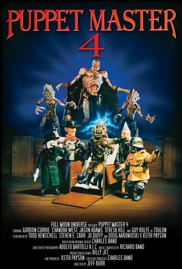 EugWSerra's tweet photo. On November 24, 1993, Puppet Master 4 was released. #PuppetMaster4 #GuyRolfe #JeffBurr #CharlesBand #GordonCurrie #ChandraWest
#JasonAdams #TeresaHill
#FeltonPerry #StacieRandall https://t.co/E6mKxQZ7a0