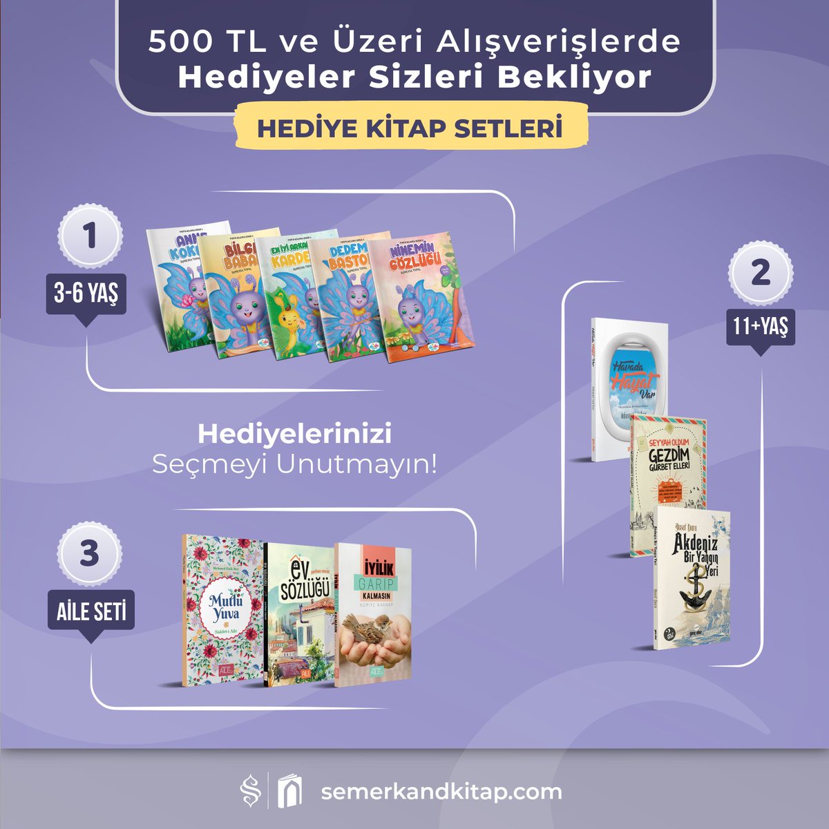 📢 Haftalık Hediye Kitap Setleri YENİ Kampanyamız Başladı!

📚Bu hafta, 500 TL ve üzeri alışverişlerinizde geçerli olacak şekilde HEDİYE KİTAP SETLERİ kampanyamız başlamıştır.

🎁 Her hafta, alışveriş tutarınıza göre belirlenmiş kitap setlerini siz değerli okurlarımıza hediye