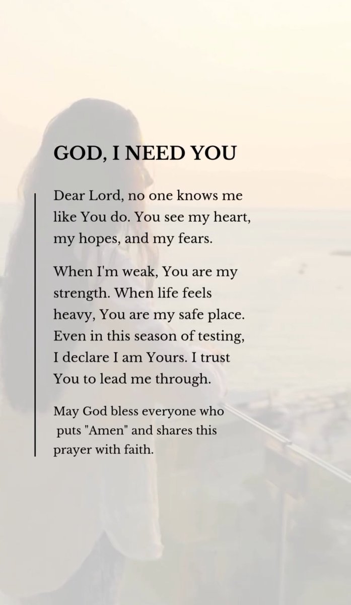 God, I Need You