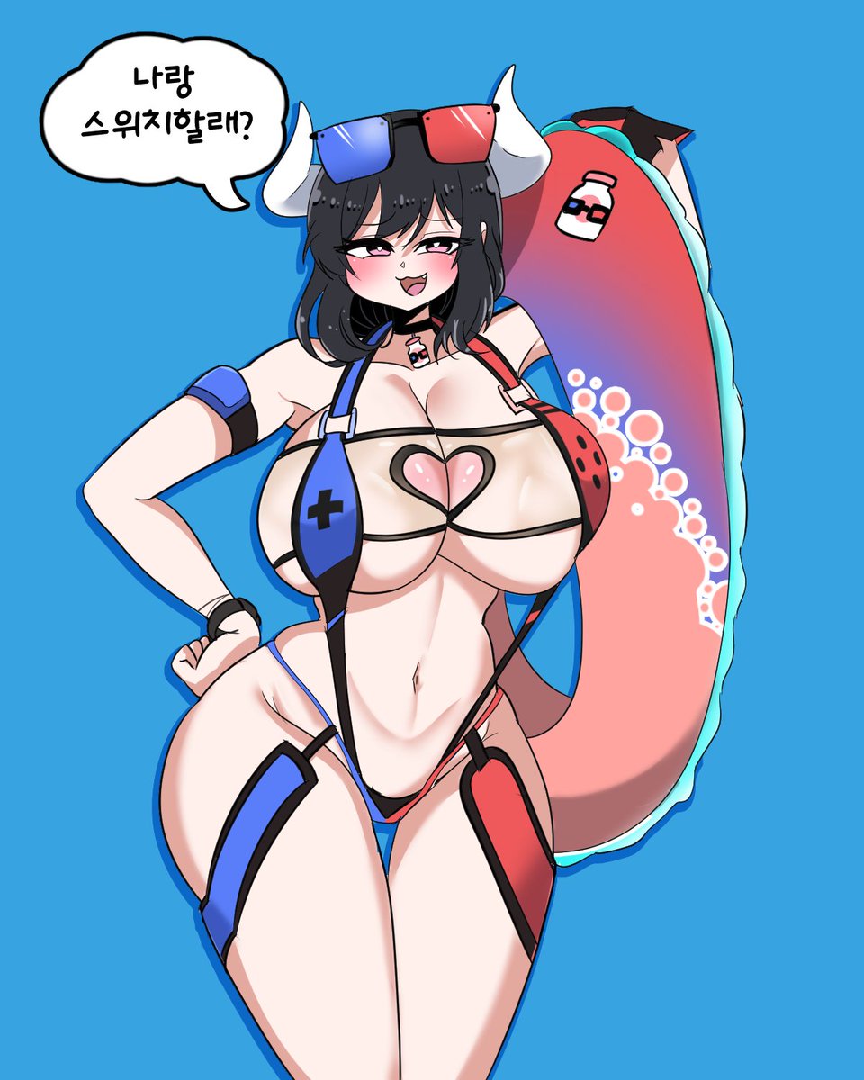 니케 일레그 수영복 하카순 버젼으로 그려봤습니다.

#하우카우