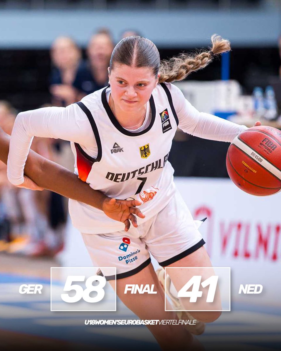 DBB_Basketball's tweet image. Semifinals!🔥🔜
Top-Performerinnen:
Clara Bielefeld (8 PTS | 11 REB | 5 AST )
Lilli Schultze (10 PTS | 8 REB | 3 STL)
Greta Gomann (12 PTS | 4 REB )
•••••
🏀⚫️🔴🟡🔥
#KoerbeFuerD
#FIBAU18