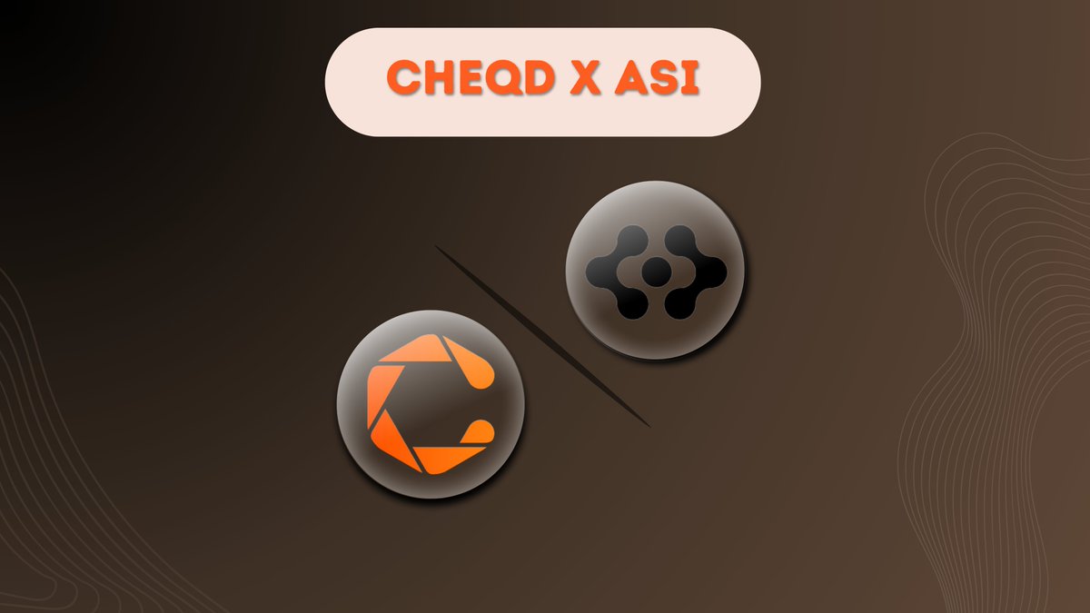 What is lining up with $FET aka ( $ASI  ) and the other projects are just starting with Cheqd.

The integrations has not hit yet but will be announced when in effect -

This partnership with $CHEQ x $ASI will go along way

Stayed tuned from their socials on any updates  😁