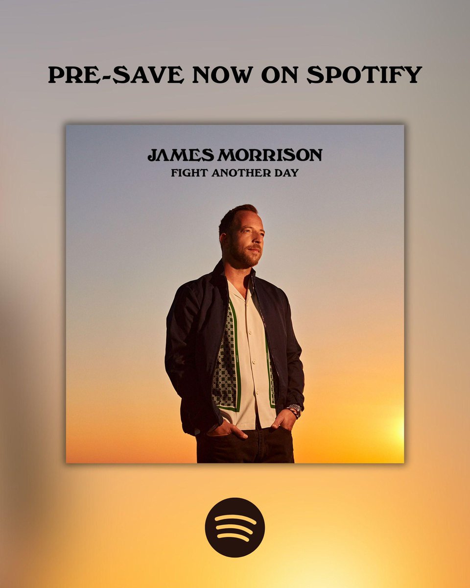 JamesMorrisonOK's tweet image. I’m excited to let you know that my new album 'Fight Another Day' is now available to pre-save on Spotify!
jamesm.lnk.to/countdown