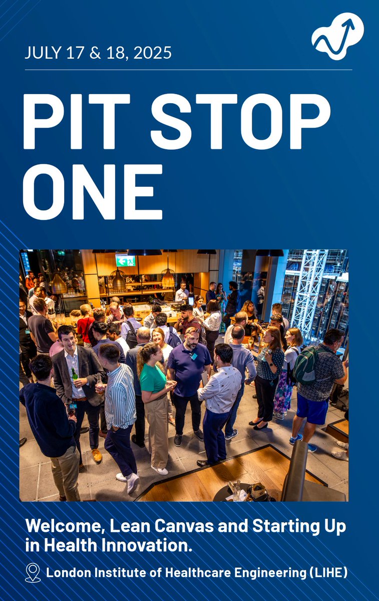 NHS_CEP's tweet image. We’re excited to welcome our Clinical Entrepreneurs to the NHSCEP Pit Stop One next week! 🎉
📅 Thursday 17th & Friday 18th July 2025
📍 London Institute for Healthcare Engineering (LIHE)
🎯 Topics: Welcome to the Programme | Starting Up in Health Innovation | Lean Canvas