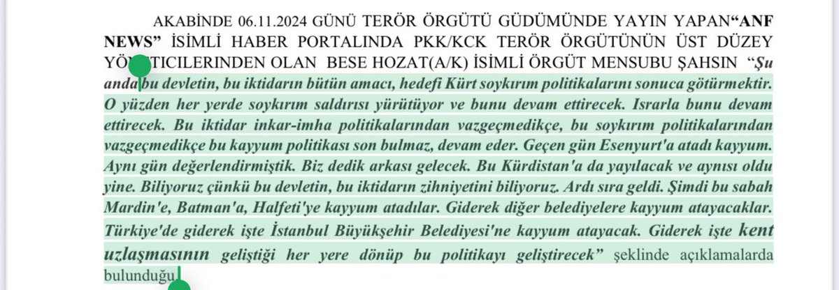 Bese Hozat’ın Kent Uzlaşısı kapsamında yaptığı bir açıklama Şişli Belediye Başkanı Emrah Şahan’ın tutuklanmasına ve Şişli’ye kayyım atanmasına gerekçe gösterildi.

Bese Hozat bugün silah bırakan grubun başındaydı.

Kent Uzlaşısı soruşturması nasıl yürüyecek?