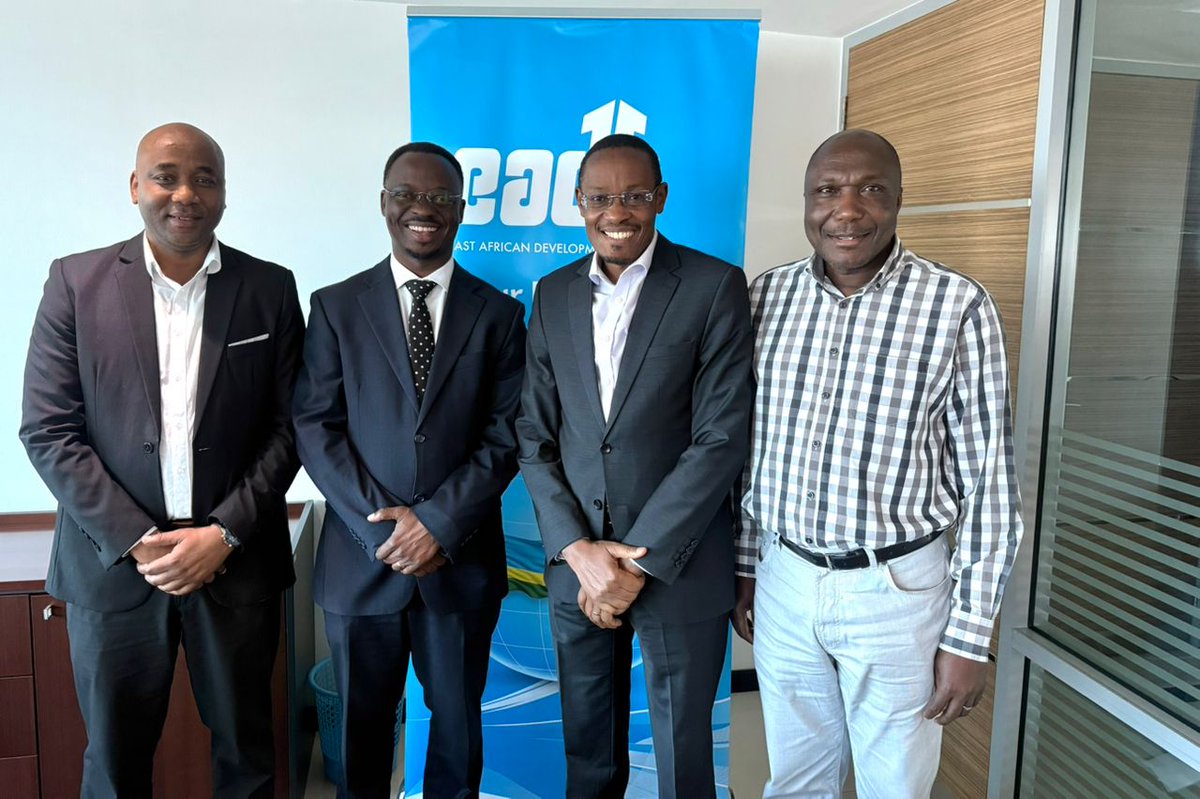EADB_Official's tweet image. Earlier today, our Ag. Director General, Benard Mono, together with Treasurer Chacha Nyamohanga, had the pleasure of hosting the CEO of @TSL_broker Securities Limited, Mr. George Shumbusho, and his Head of Global Markets, Mr. George Sawe, for a courtesy visit at our Head Office,…