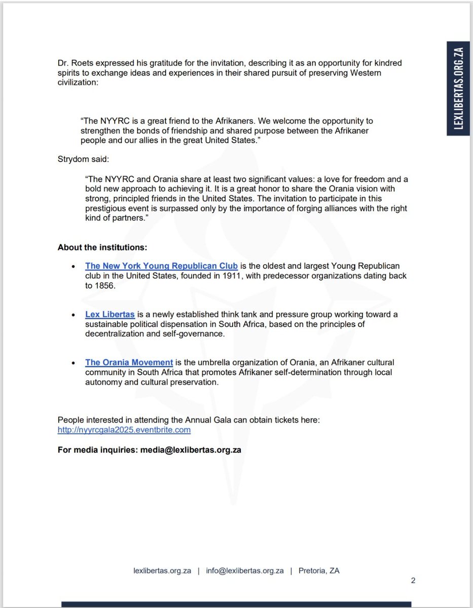 LexLibertasOnX's tweet image. Media Statement 11 July 2025
-----------
Mediaverklaring 11 Julie 2025