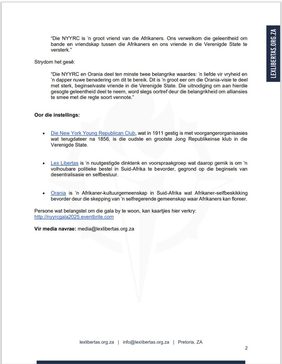 LexLibertasOnX's tweet image. Media Statement 11 July 2025
-----------
Mediaverklaring 11 Julie 2025