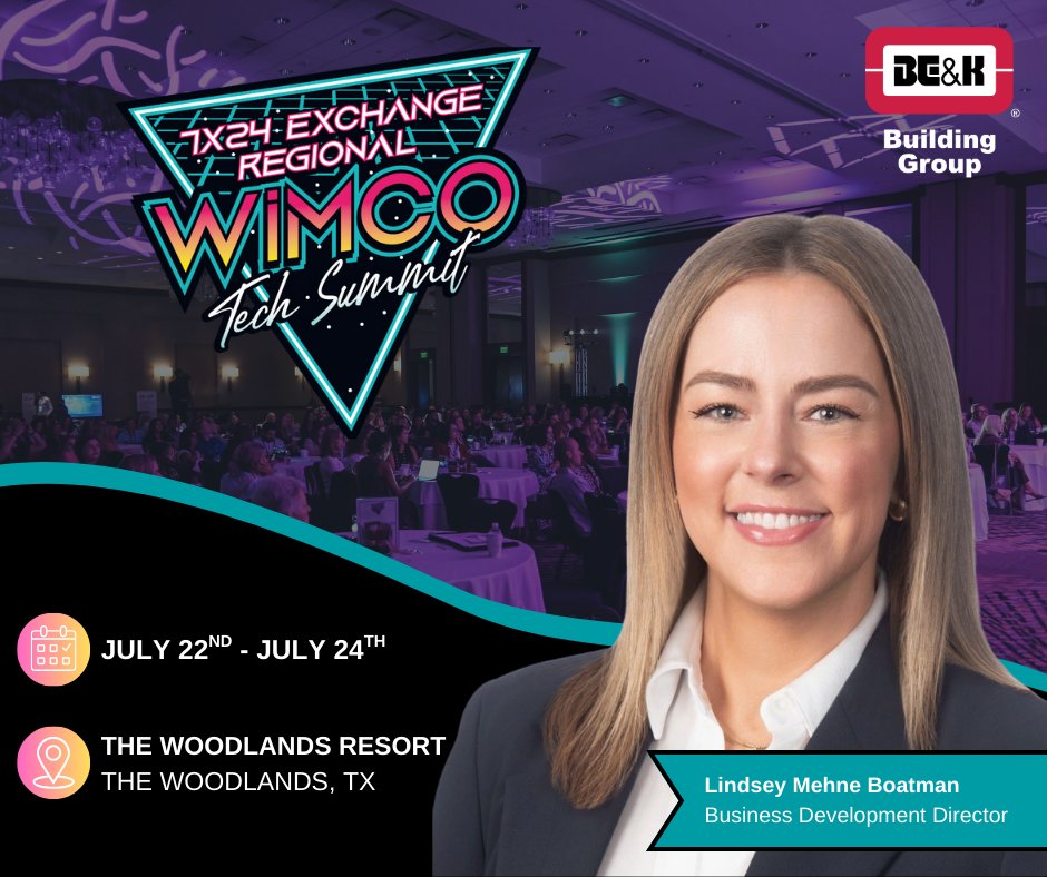 BE&amp;K Building Group’s Lindsey Mehne Boatman is headed to the 2025 WiMCO Tech Summit in The Woodlands, TX, later this month!

Attending the summit? Connect with Lindsey to learn how BE&amp;K can bring your next project to life from start to finish.

#MissionCritical #BEKBG