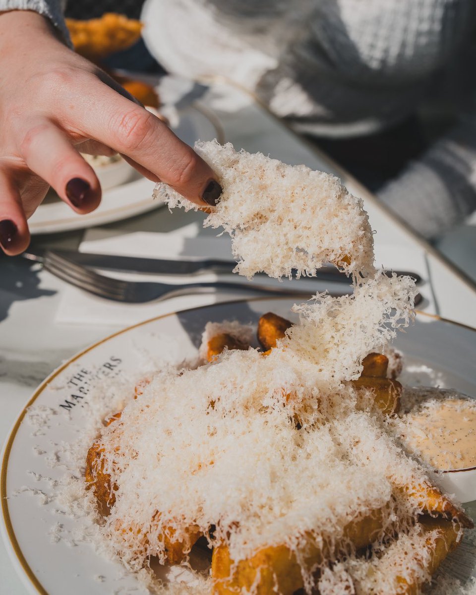 The ultimate summer Caesar - crisp fried buttermilk chicken, dressed baby gem, aged parmesan, smoked bacon, St. Ewe egg, crunchy croutons, and anchovy &amp; roasted garlic dressing. Even better paired with our Rock triple-cooked chips!