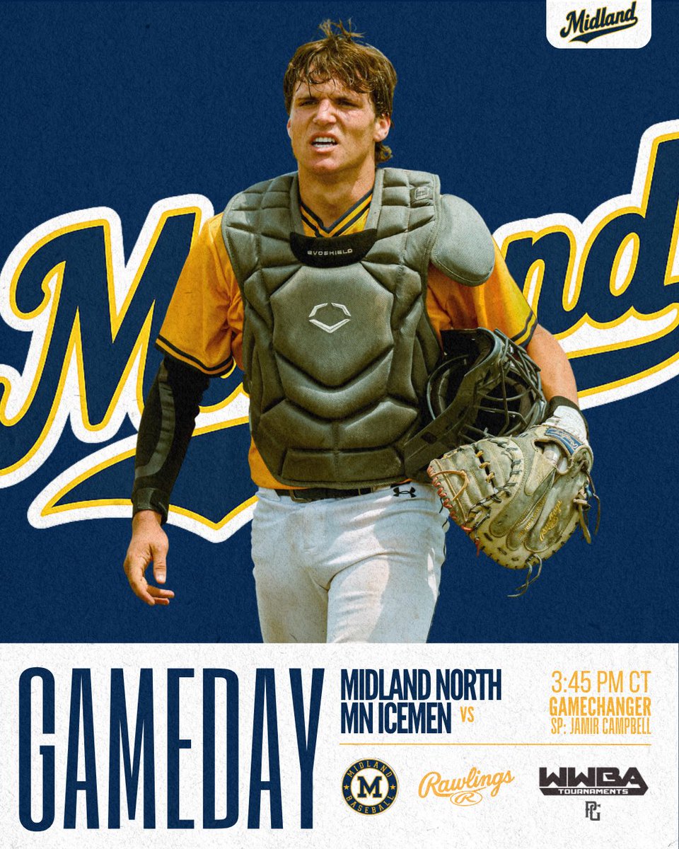 Midland North 17U (@midlandnorth17u) on Twitter photo GAMEDAY
We’re in Iowa for the WWBA North Championship!
🆚 MN Icemen
📍<a href="/IowaPG/">Perfect Game Iowa</a>
🏟️ <a href="/ProspectMeadows/">Prospect Meadows</a> PG Field
⏰ 3:45 PM CT
📈 tinyurl.com/MidlandNorth17…
SP : <a href="/jcampbell2026/">Jamir Campbell</a>
RP: <a href="/jacoby_lind/">Jacoby Lind</a>
#RollSkins | #OneFa〽️ GAMEDAY
We’re in Iowa for the WWBA North Championship!
🆚 MN Icemen
📍<a href="/IowaPG/">Perfect Game Iowa</a>
🏟️ <a href="/ProspectMeadows/">Prospect Meadows</a> PG Field
⏰ 3:45 PM CT
📈 tinyurl.com/MidlandNorth17…
SP : <a href="/jcampbell2026/">Jamir Campbell</a>
RP: <a href="/jacoby_lind/">Jacoby Lind</a>
#RollSkins | #OneFa〽️