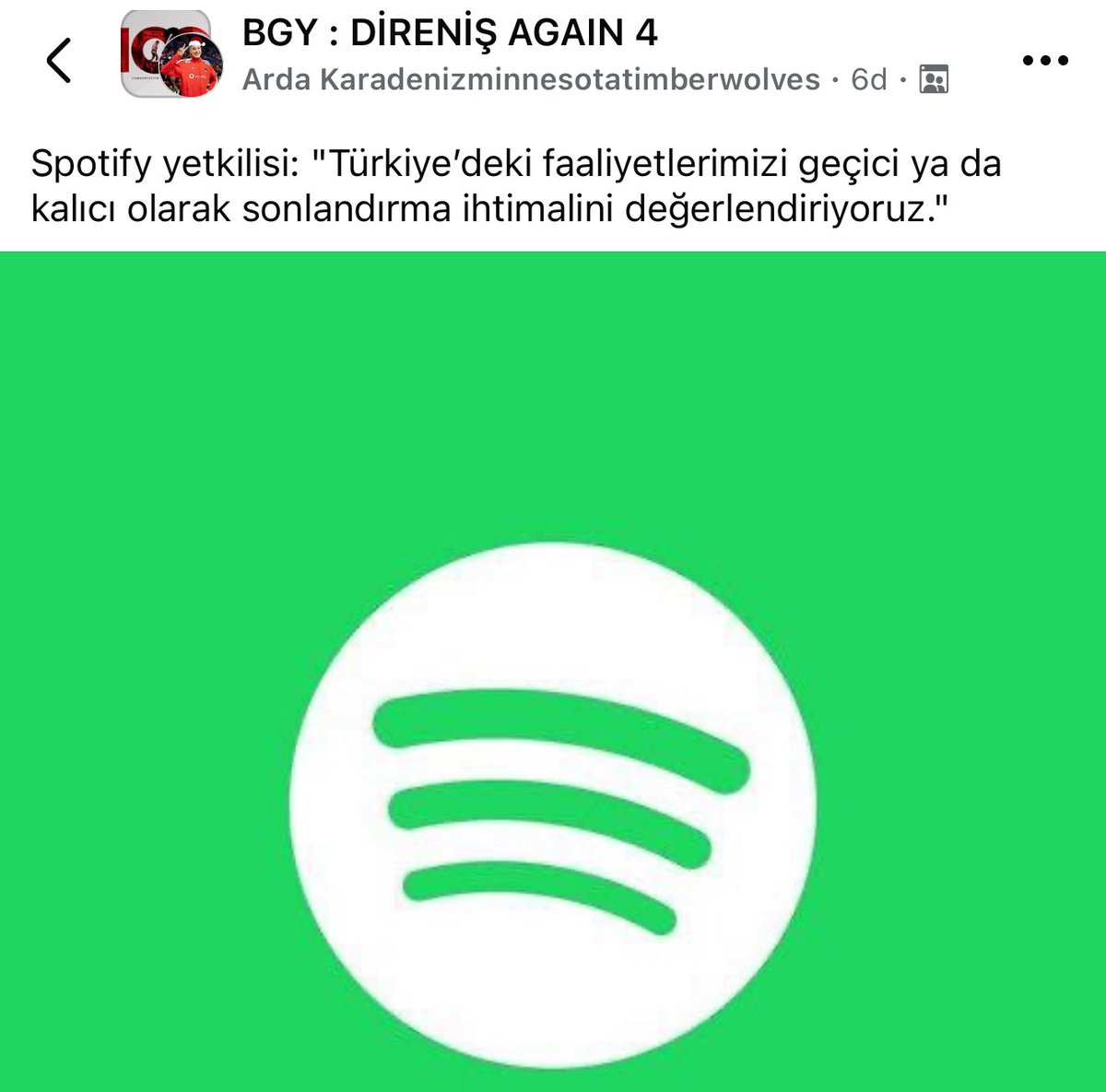 Spotify kapanabilir.