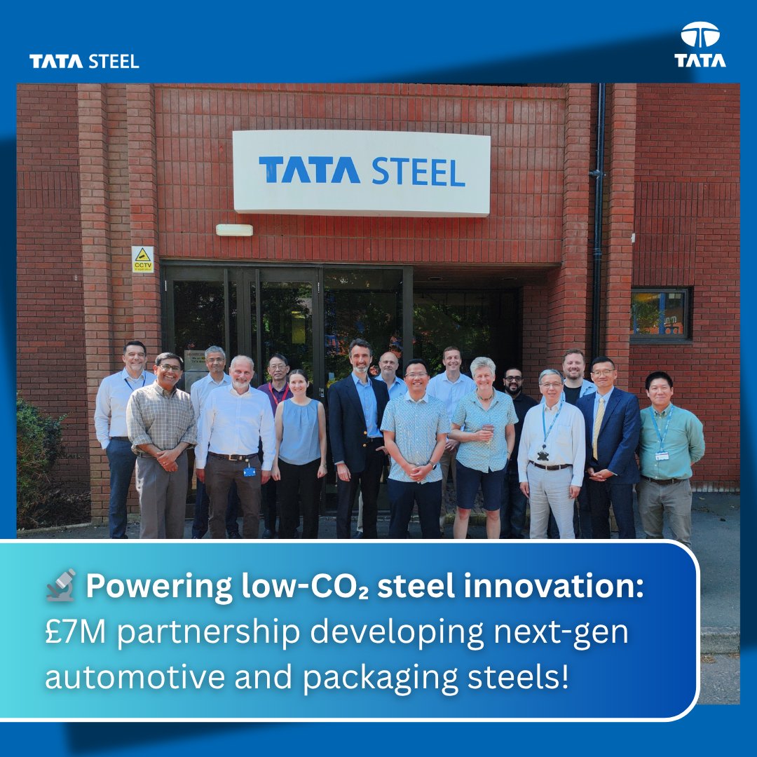 Tata Steel UK (@tatasteeluk) on Twitter photo We're leading a £7M research partnership to develop low-CO₂ EAF steels with <a href="/Cambridge_Uni/">Cambridge University</a>, <a href="/imperialcollege/">Imperial College London</a> & <a href="/warwickuni/">University of Warwick</a>, backed by EPSRC!
The ADAPT-EAF project will drive low-emission steel innovation for automotive & packaging⚡
🔗 ow.ly/LaSG50WnGqM #GreenSteelFuture We're leading a £7M research partnership to develop low-CO₂ EAF steels with <a href="/Cambridge_Uni/">Cambridge University</a>, <a href="/imperialcollege/">Imperial College London</a> & <a href="/warwickuni/">University of Warwick</a>, backed by EPSRC!
The ADAPT-EAF project will drive low-emission steel innovation for automotive & packaging⚡
🔗 ow.ly/LaSG50WnGqM #GreenSteelFuture