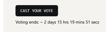 teteneko1's tweet photo. There are 2 days left🗳️
Let's Vote to Earn!

Complete the task of submitting proofs with @zeroauthdao 👇
https://t.co/OzpFUgqMSm

#Stacks #STX #SIP031 #VOTEtoEARN