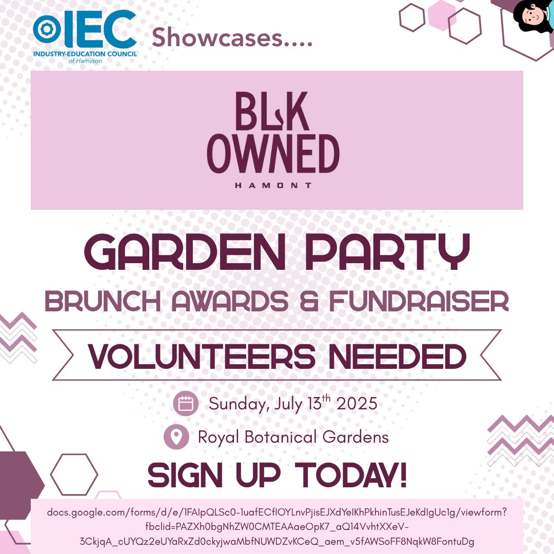 BLK OWNED Hamont is looking for volunteers for their Garden Party Brunch Awards &amp; Fundraiser. Interested? Sign up today! 🌟

Learn more:
docs.google.com/forms/d/e/1FAI…

#Community #Volunteer #BLKOWNEDHamont #FutureFriday