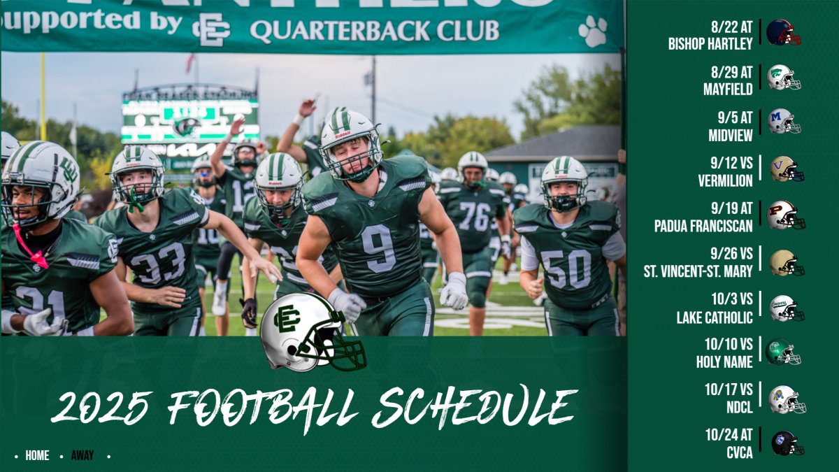 📆 42 Days Out
Panther Nation — it’s almost that time. The countdown has begun  until kickoff vs. Bishop Hartley!

Let's go EC! #PantherPride