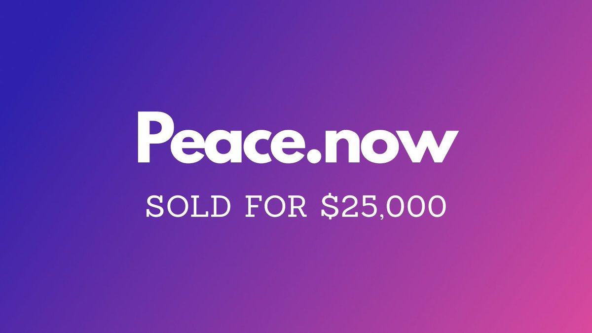 NameBio's tweet image. Yesterday saw $465k in domain name sales including:

$25,000 Peace․now
$22,000 MediaData․com
$21,501 ShareIt․com
$15,250 ImmigrationPolicy․org
$13,050 MyCommerce․com
$8,355 Macros․ai
$4,699 Harmony․now

Full list 👉 namebio.com/daily

#Domains