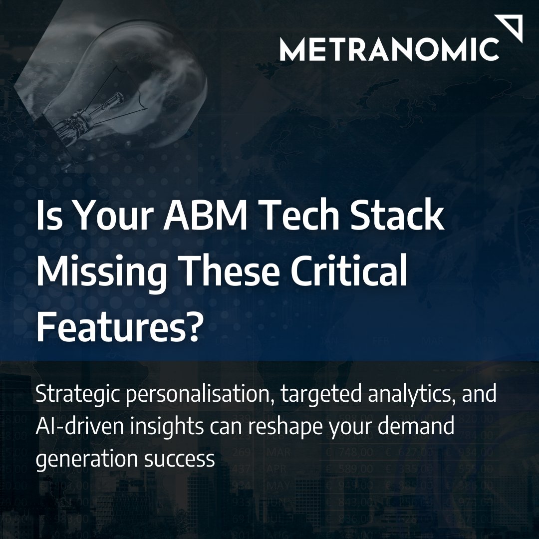 metranomic's tweet image. 🚀 Selecting the right ABM tool is crucial for a winning B2B strategy. Dive into these game-changing features to transform your demand generation efforts! #B2BMarketing #ABM #DemandGeneration