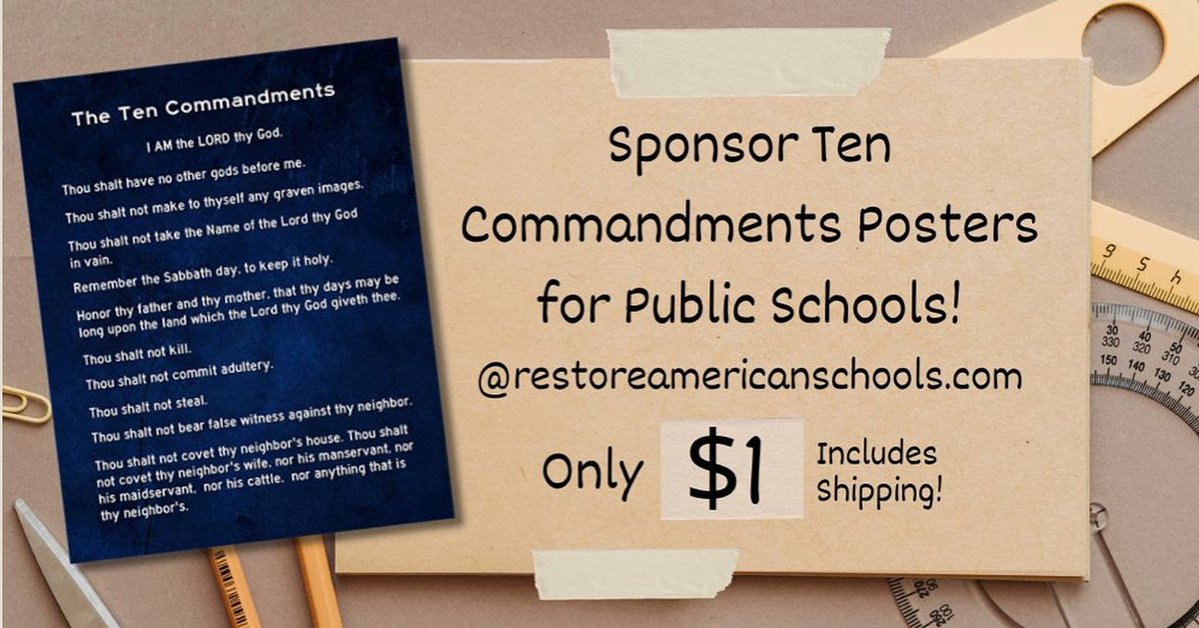 CarrieIsaac's tweet image. For generations, the Ten Commandments were displayed in classrooms to reinforce core moral values—respect, honesty, and personal responsibility.
They weren’t seen as merely religious symbols, but as guiding principles for character and citizenship.
Although many were taken down…