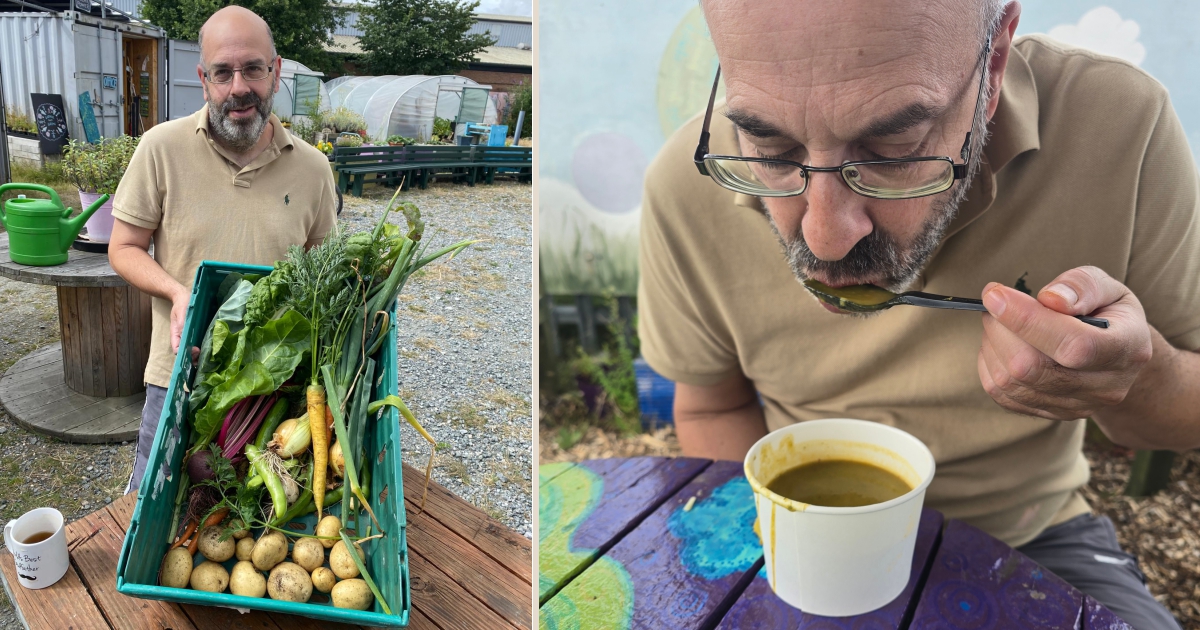 Wednesdays deliver the magic at Rooted, again! As usual, we did some general maintenance around the farm and regular volunteer Scott busied himself gathering some fresh produce for the soup. We then sat down together and tucked into Martin's veggie soup. Delicious!