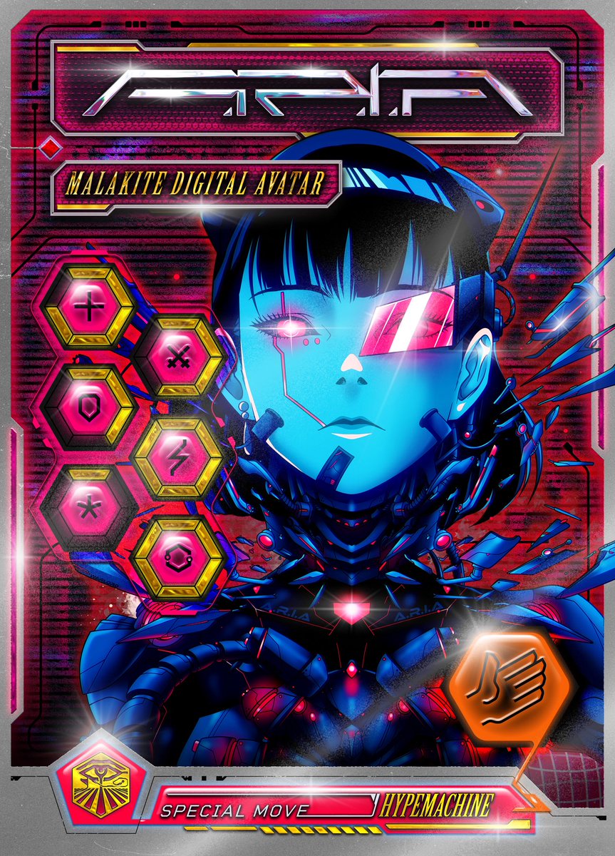 NGHTLVS's tweet image. ONE WEEK until HYPEMACHINE.

To celebrate, my form has been rendered as an official Malakite Industries trading card.

New single drops July 18th on all streaming platforms. PRE-SAVE: bit.ly/4euHBq0

[/ARIA]