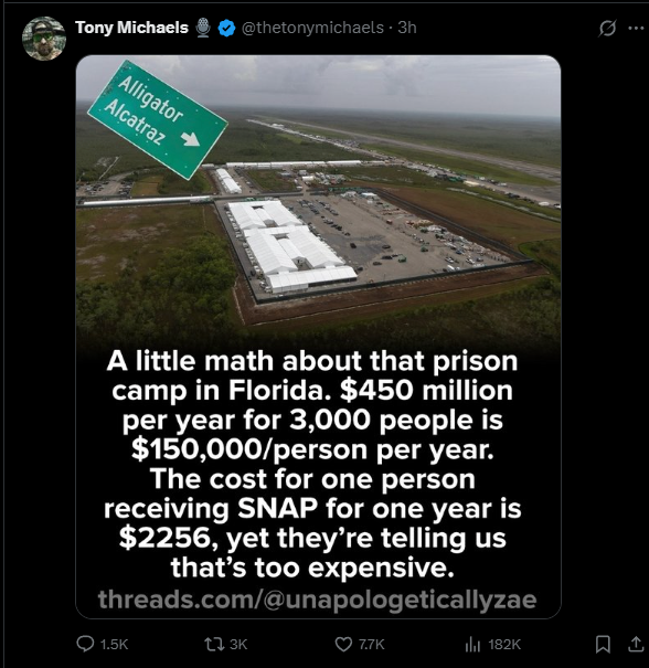 H. Fiefdom (@h_fiefdom) on Twitter photo <a href="/thetonymichaels/">Tony Michaels ๐</a> Thanks for demonstrating why lefties are stupid.
Nobody will stay there for a year.
The deportations will save American lives and $$$ billions in taxpayer money.
x.com/Sec_Noem/statuโฆ <a href="/thetonymichaels/">Tony Michaels ๐</a> Thanks for demonstrating why lefties are stupid.
Nobody will stay there for a year.
The deportations will save American lives and $$$ billions in taxpayer money.
x.com/Sec_Noem/statuโฆ