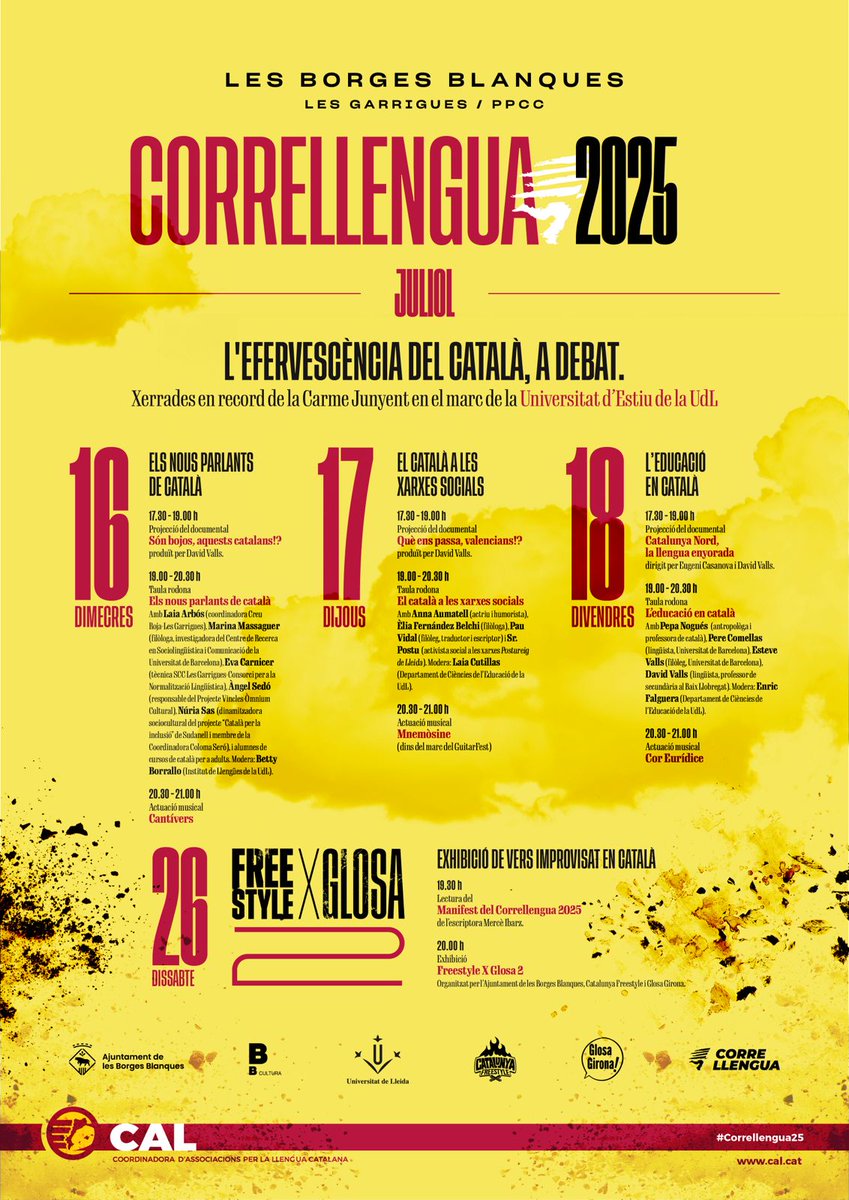 Laia Cutillas i Alberich (@laeqti) on Twitter photo La setmana vinent, curs "L'efervescència del català, a debat" a l'<a href="/espaimacia/">Espai Macià</a> de Les Borges Blanques. Documentals, música i debats molt interessants!
Per matricular-vos-hi, entreu a udl.cat/ca/serveis/est…, ompliu el formulari i envieu-lo a estiu@udl.cat. Encara hi sou a temps! La setmana vinent, curs "L'efervescència del català, a debat" a l'<a href="/espaimacia/">Espai Macià</a> de Les Borges Blanques. Documentals, música i debats molt interessants!
Per matricular-vos-hi, entreu a udl.cat/ca/serveis/est…, ompliu el formulari i envieu-lo a estiu@udl.cat. Encara hi sou a temps!