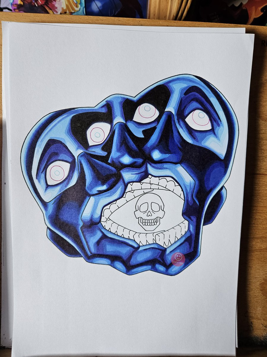 ColaCarnage's tweet image. Idk why, but i really like taking WIP pics of my stuff at particularly cursed points.
It's the empty eyes that does it D8