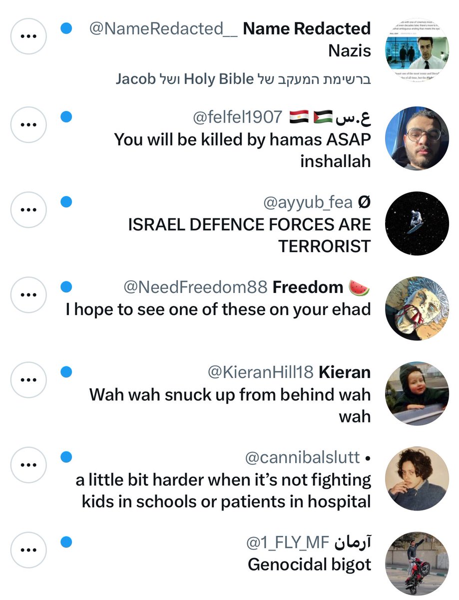 When I get mass-reported by cowards hiding behind fake flags and watermelon emojis 🍉, it only proves I’m striking nerves that needed to be hit.

Do your part: like &amp; reply—let’s crush their fear campaign with truth and fire. 💥🦁
Shabbat shalom 💙🇮🇱