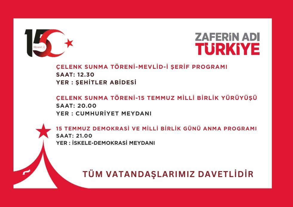 Çanakkale Valiliği (@canakkalegovtr) on Twitter photo #ZaferinAdıTürkiye 🇹🇷
#15Temmuz Demokrasi ve Milli Birlik Günü programlarımıza tüm vatandaşlarımız davetlidir.
<a href="/omertoraman25/">Ömer Toraman, Doç. Dr.</a> #Çanakkale
#15temmuzdemokrasivemillibirlikgünü
#15TemmuzDestanı #ZaferinAdıTürkiye 🇹🇷
#15Temmuz Demokrasi ve Milli Birlik Günü programlarımıza tüm vatandaşlarımız davetlidir.
<a href="/omertoraman25/">Ömer Toraman, Doç. Dr.</a> #Çanakkale
#15temmuzdemokrasivemillibirlikgünü
#15TemmuzDestanı