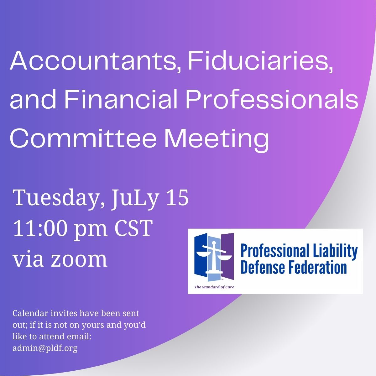 PLDF1's tweet image. Join us next week for the PLDF's Accountants, Fiduciaries, and  Financial Professionals Committee Meeting! The program will be of specific interest to anyone in the financial services industry and of general interest to anyone interested in trends in SEC enforcement.