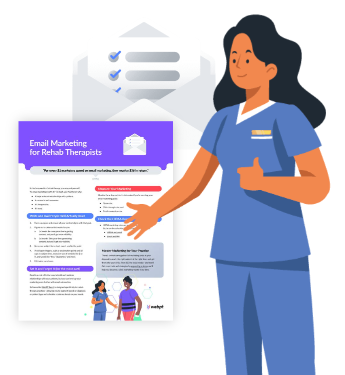 Email marketing isn’t just cost-effective—it’s relationship-building gold. The right strategy can help you convert new patients, re-engage past ones, and keep current ones committed to their care.
Grab this free guide from <a href="/WebPT/">WebPT</a> (a PTPN Preferred Vendor):
lp.webpt.com/mastering-mark…