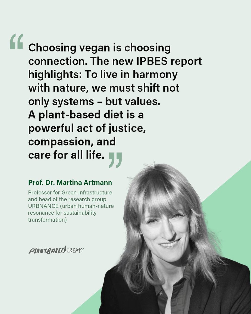 Green Infrastructure &amp; URBNANCE Lead Prof. Martina Artmann endorses the Plant Based Treaty. 

Join her and thousands of others in endorsing the Treaty today: PlantBasedTreaty.org