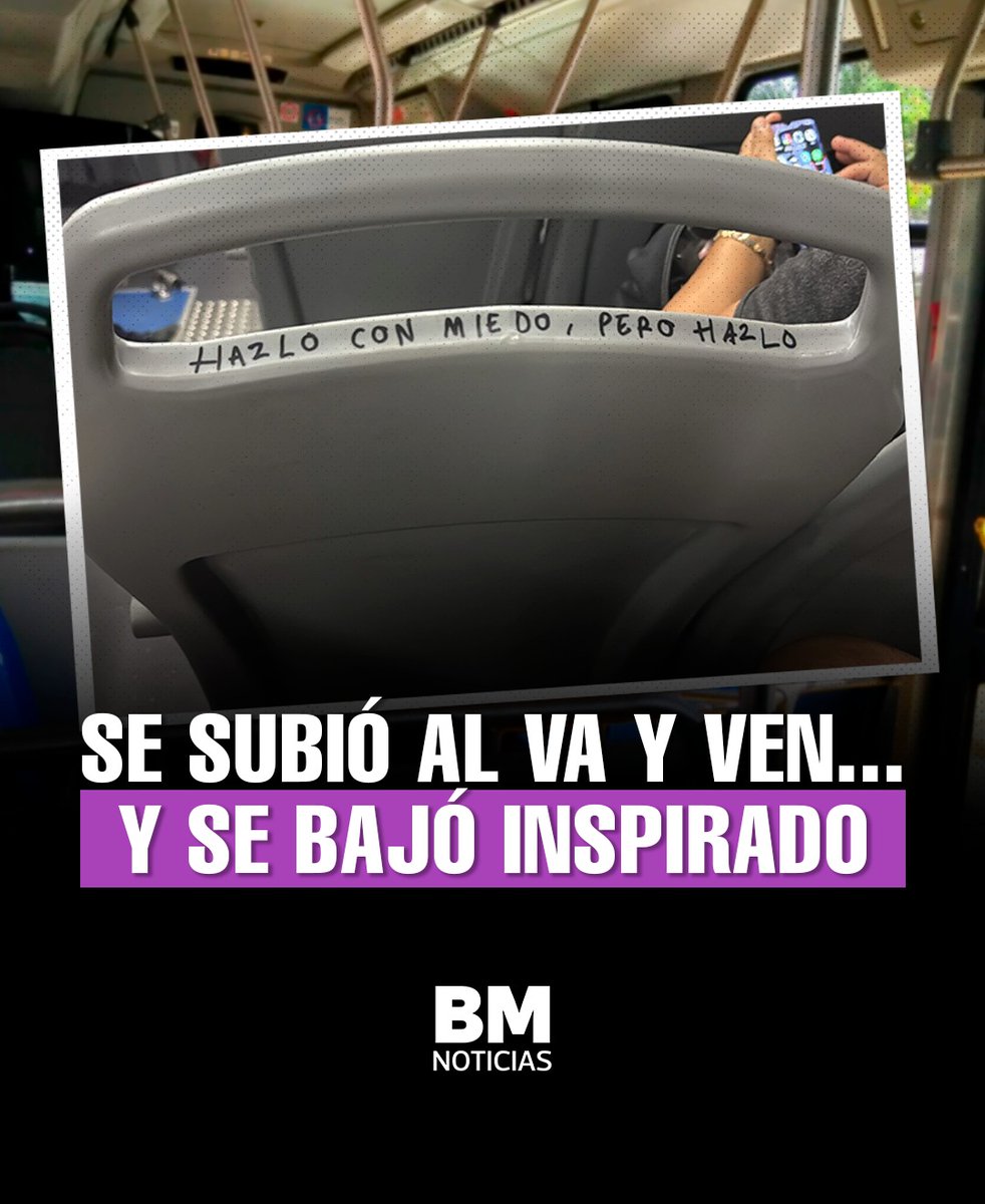Un joven pintó un mensaje inspirador en el asiento de un Va y Ven, y divide opiniones entre los usuarios.

Tú, ¿qué opinas? ¿Un acto de expresión poética o una falta de respeto al transporte colectivo?

#VaYVen