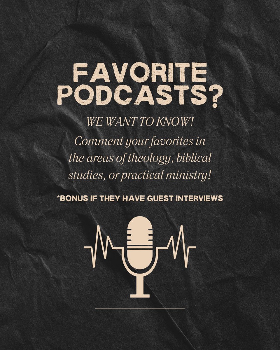 BHAcademic's tweet image. It's Fun Friday! 🥳
We're celebrating with a FUN question! What are your favorite podcasts? There are so many podcasts for church leaders and academics, it's hard to keep up with all of them. So we want to know what shows YOU listen to.
Comment below!
