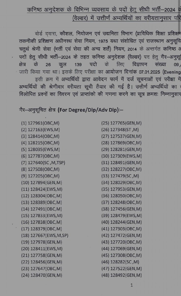 <a href="/alokrajRSSB/">Alok Raj</a> #कनिष्ठ_अनुदेशक_dv_लिस्ट
सर लगभग 14 ट्रेड का dv होगया बाकी की ट्रेड की dv लिस्ट कब तक आये गी 🙏🙏😭
अभी तक आप ने इलेक्ट्रीशियन ट्रेड का डिग्री डिप्लोमा और iti का अलग-अलग रिजल्ट नहीं दिया सर और किता समय लगेगा सर 🙏🙏😭 <a href="/alokrajRSSB/">Alok Raj</a> <a href="/BadhalDr/">डॉ भाग चन्द बधाल DR BHAG CHAND BADHAL, RAS</a>