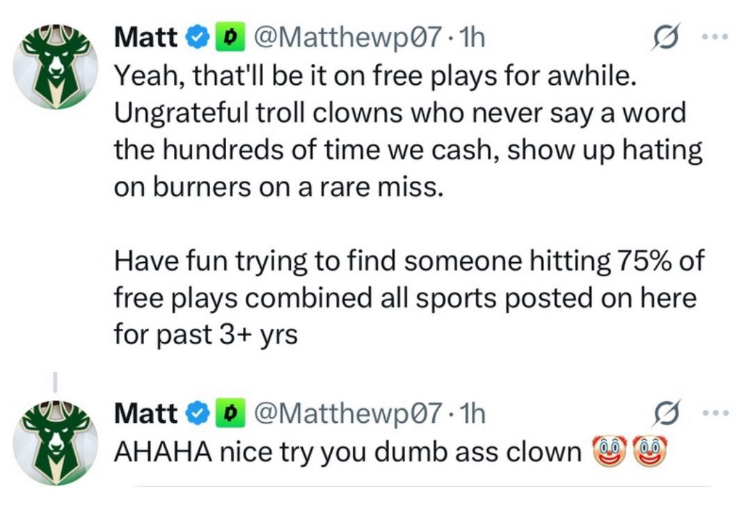 LEAKERCENTRAL's tweet image. WE LEAK MATT FOR FREE 😂😂😂

#prizepicks #Matt #gamblingX