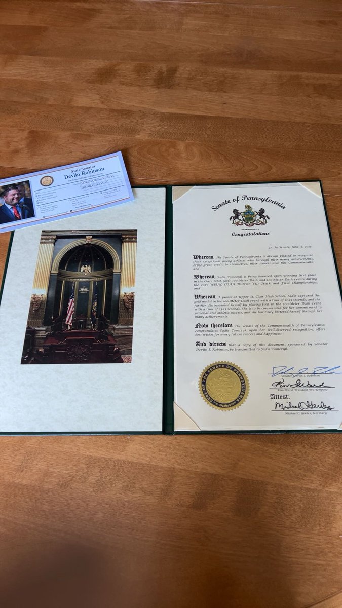 Thank you for the recognition from the 2025 WPIAL Track and Field Championship!