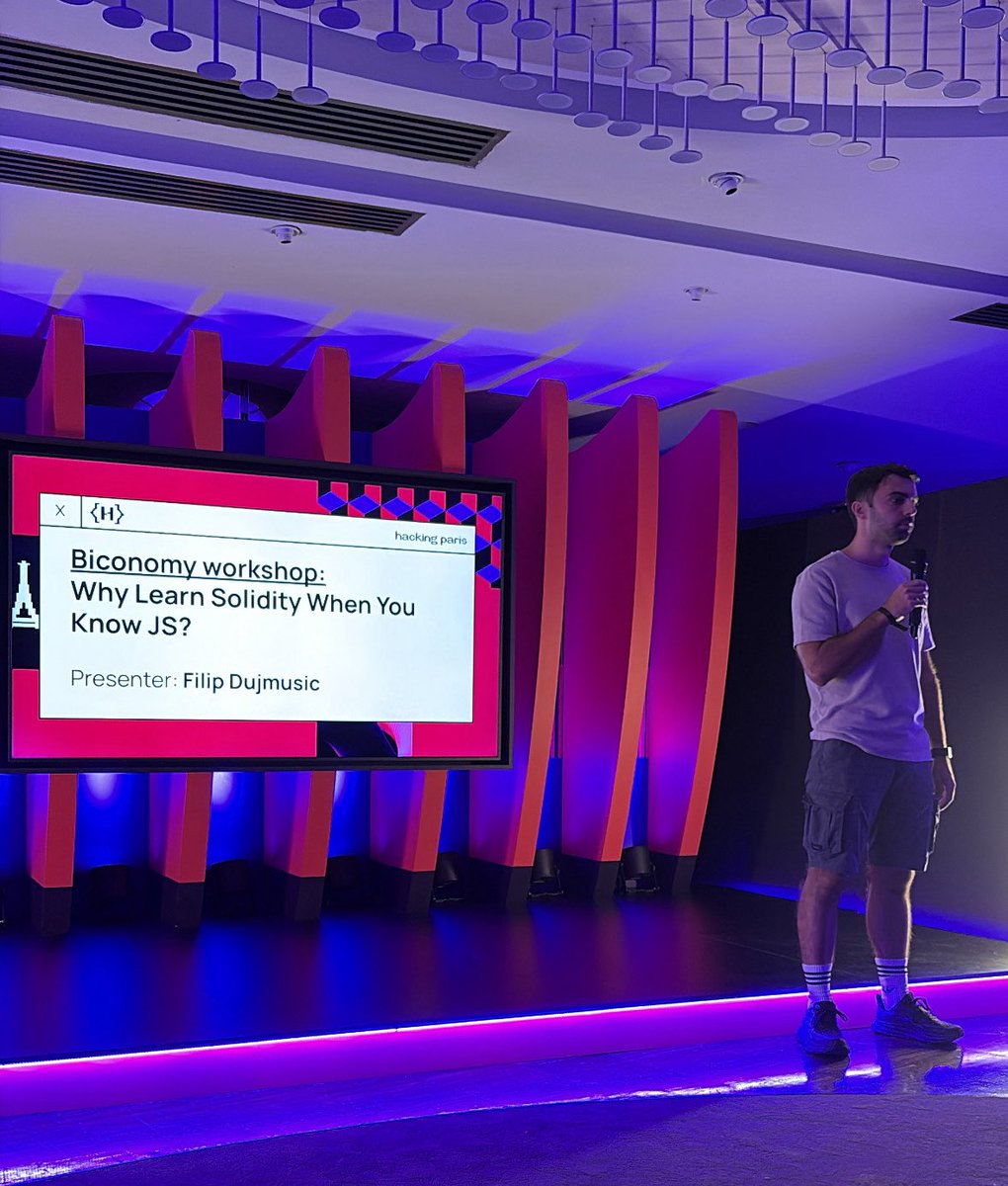 Filip • Biconomy (@itxenjoyer) on Twitter photo Gotta apologise to my fellow Solidity devs—I just gave a talk about the Biconomy MEE. It turns out you can build dapps using pure JavaScript-based code
<a href="/Chiliz/">Chiliz - The Sports Blockchain</a> hackathon 🇫🇷 Gotta apologise to my fellow Solidity devs—I just gave a talk about the Biconomy MEE. It turns out you can build dapps using pure JavaScript-based code
<a href="/Chiliz/">Chiliz - The Sports Blockchain</a> hackathon 🇫🇷