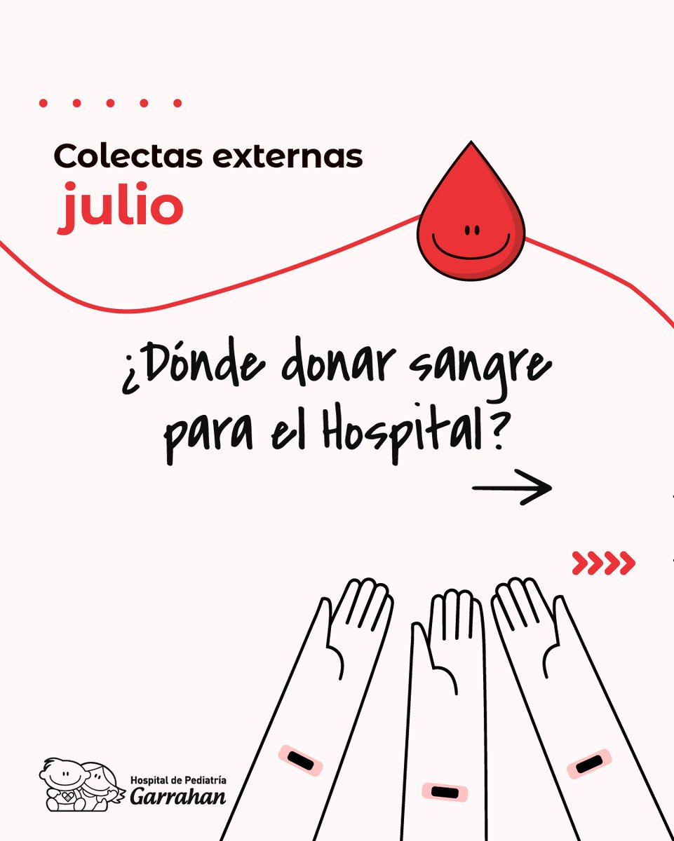 HospGarrahan's tweet image. 🩸 ¿Sabías que donando sangre podés salvar hasta tres vidas?
Este mes volvemos a salir para encontrarnos con vos. Si querés convertirte en donante, podés hacerlo acercándote al punto de colecta que prefieras.
La sangre nos conecta ♥️
👉🏽 garrahan.gov.ar/home-hemoterap…