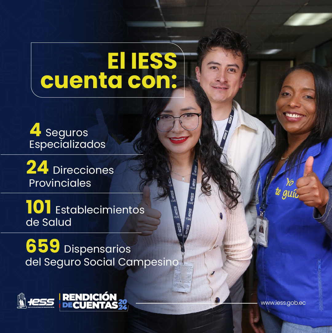 #RendiciónDeCuentasIESS2024 | El <a href="/IESSec/">IESS</a> ofrece servicios y prestaciones que garantizan la protección a nuestros asegurados con un enfoque de eficiencia y calidad.